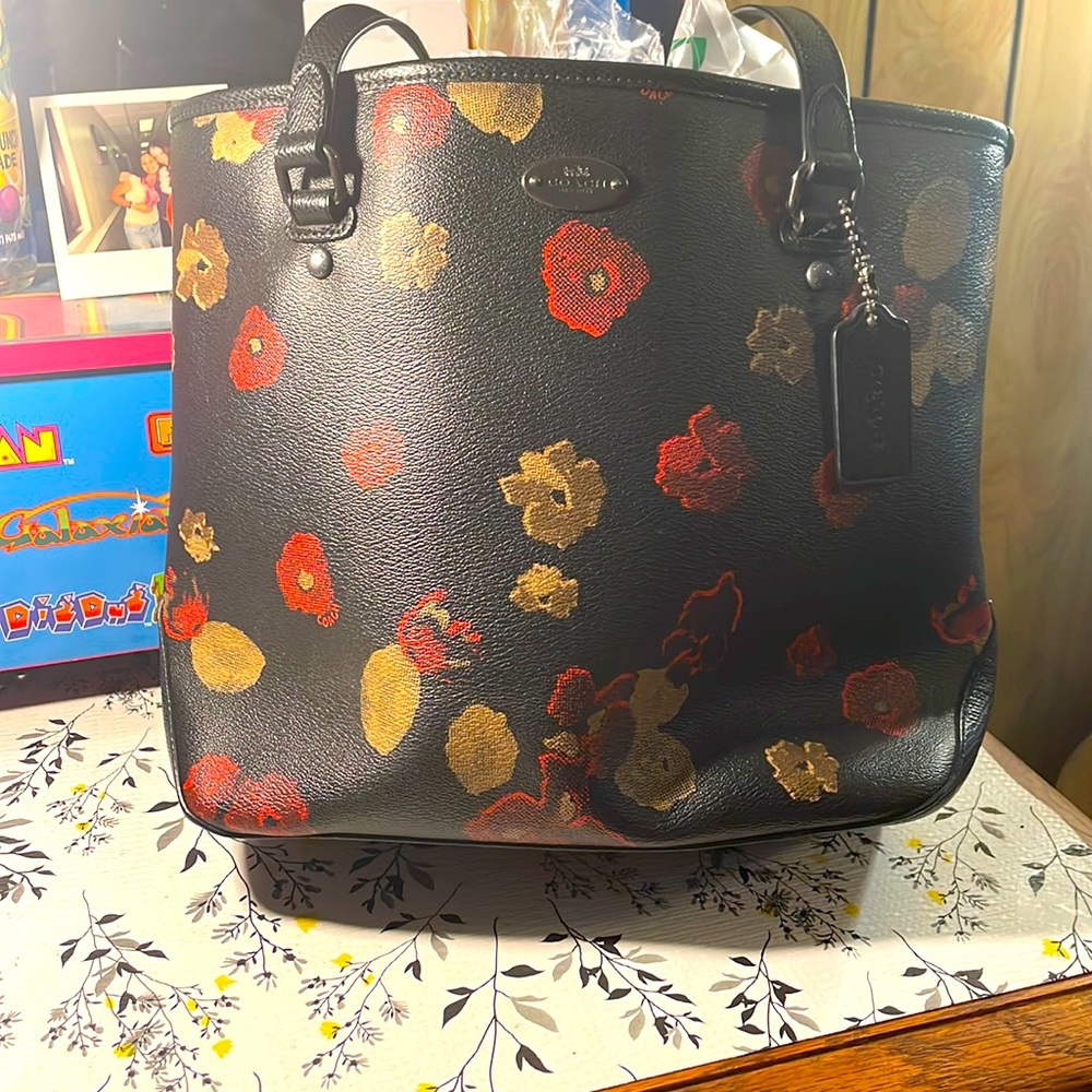 Coach floral tote